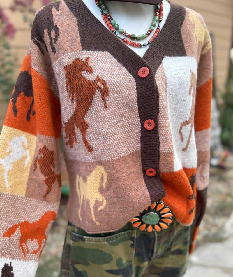 {Wild Horses} Knit Cardigan - Cowgirls & City Chics