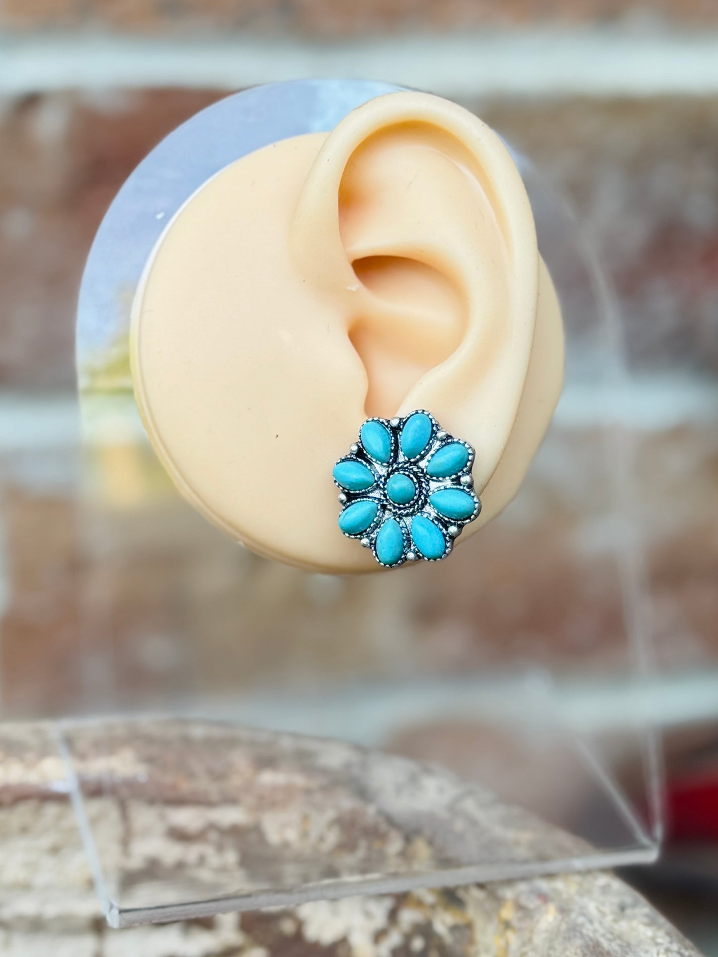 Turquoise Cluster Earrings