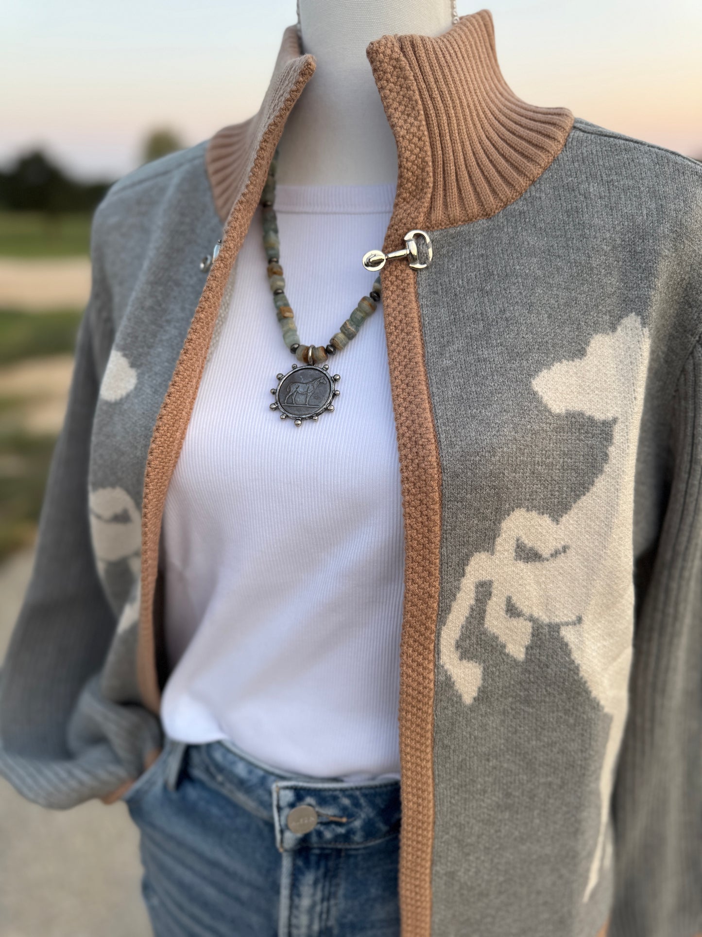 Horse Snaffle Knit Cardigan