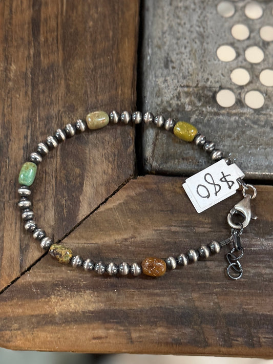 Kingman & Pearl Bracelet