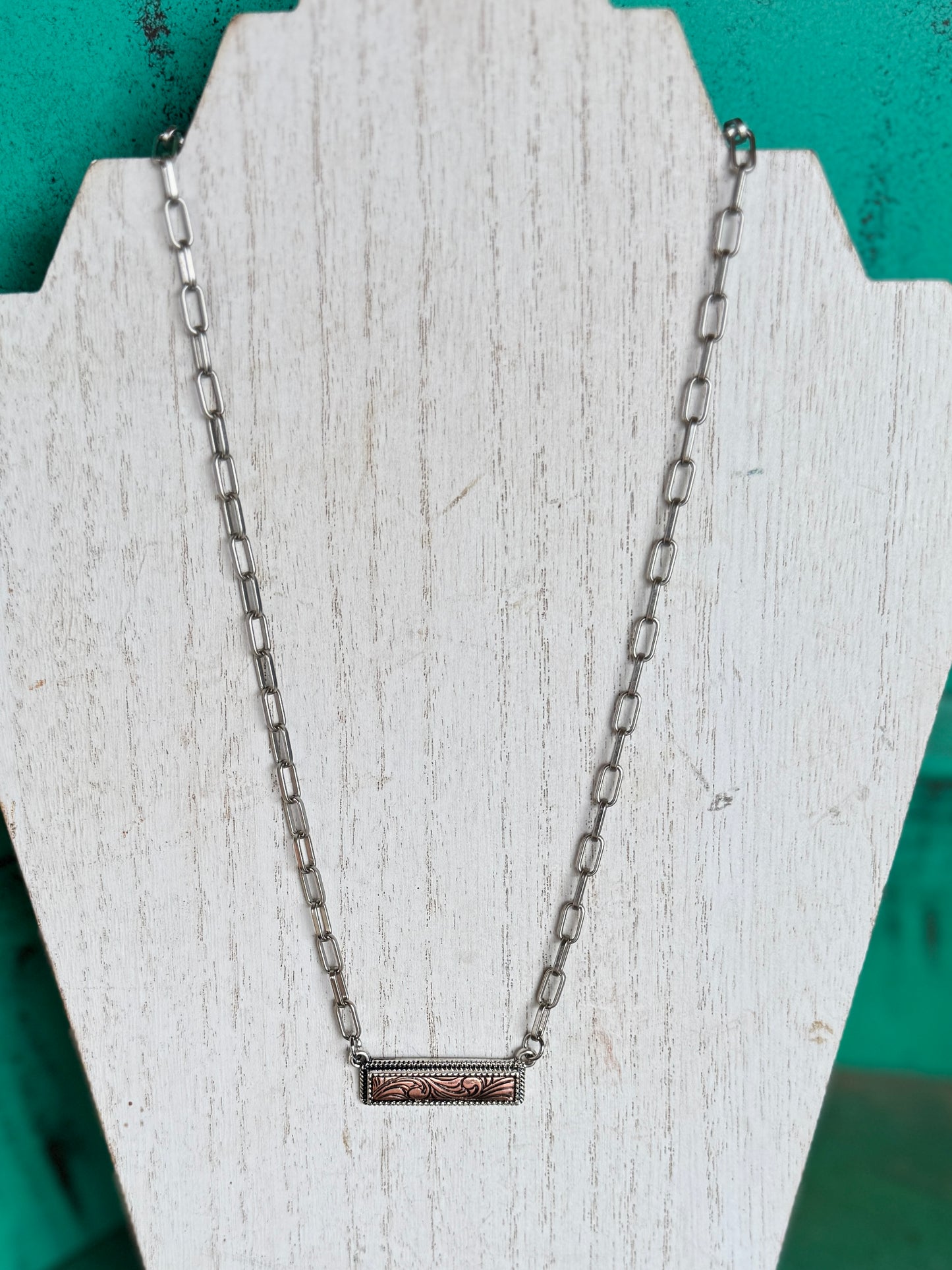 Two-Tone Bar Necklace