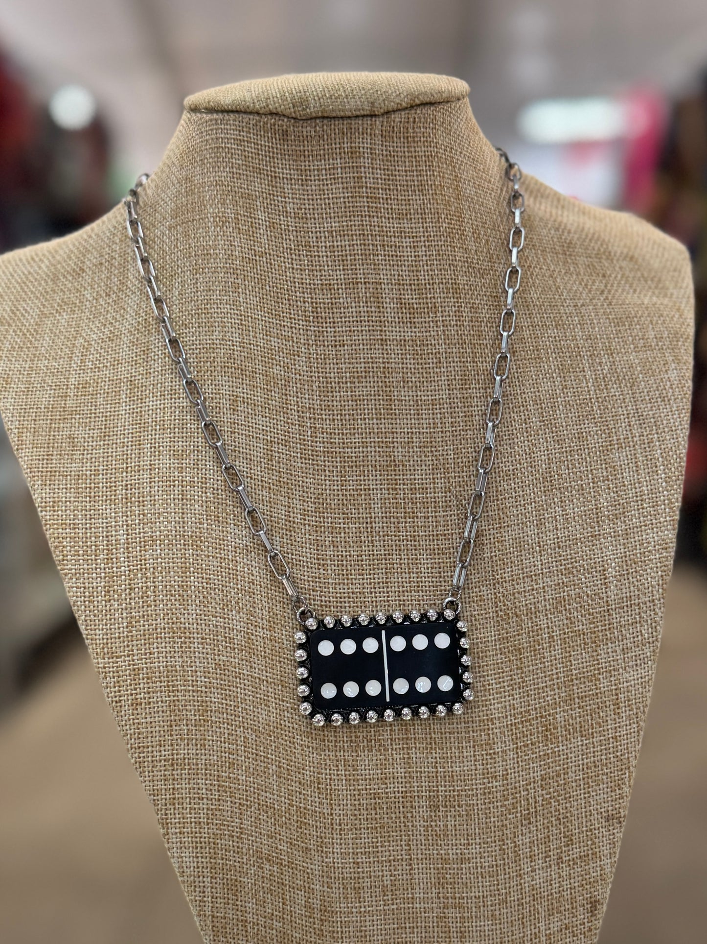 Black Domino Necklace