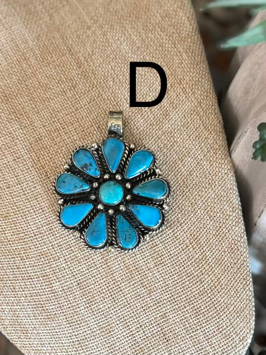 Blue Kingman Cluster Pendent