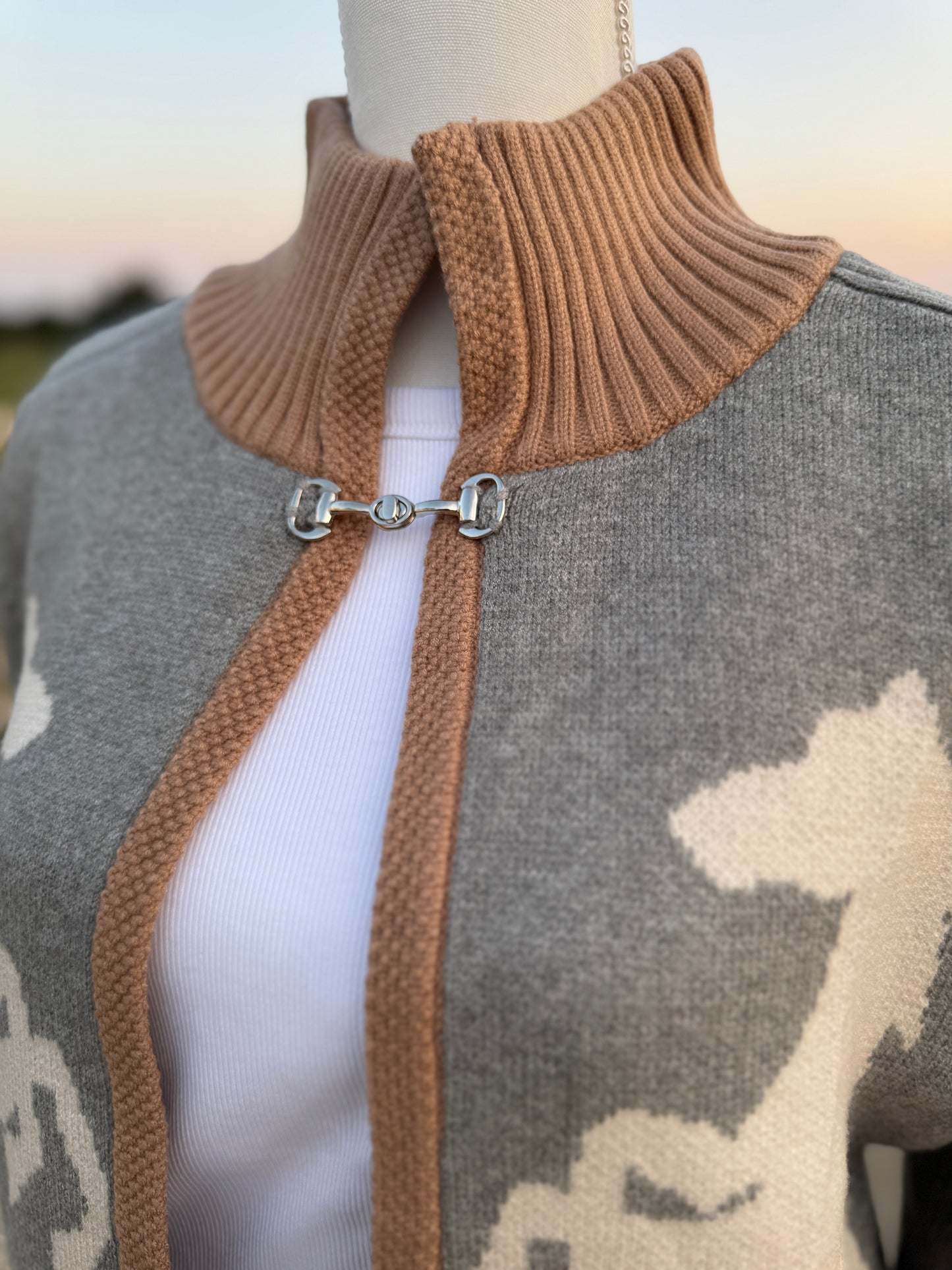 Horse Snaffle Knit Cardigan