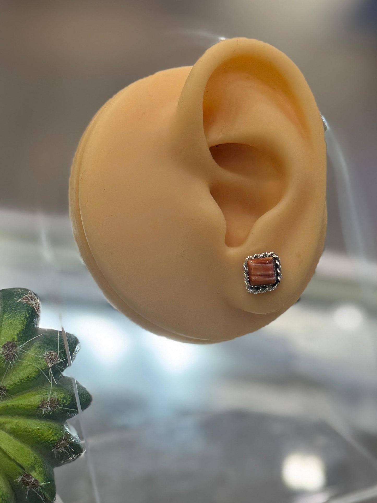 Spiny Oyster Stud Earrings