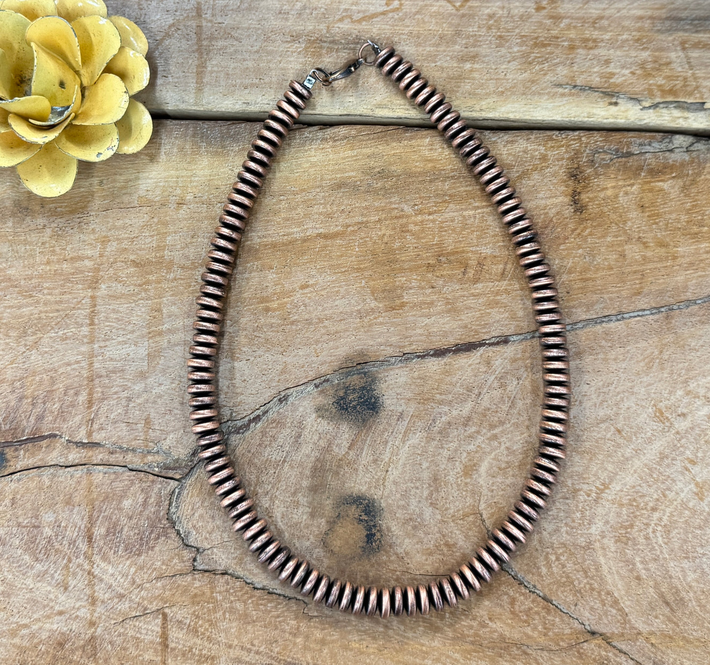 Copper Spacer Pearl Necklace