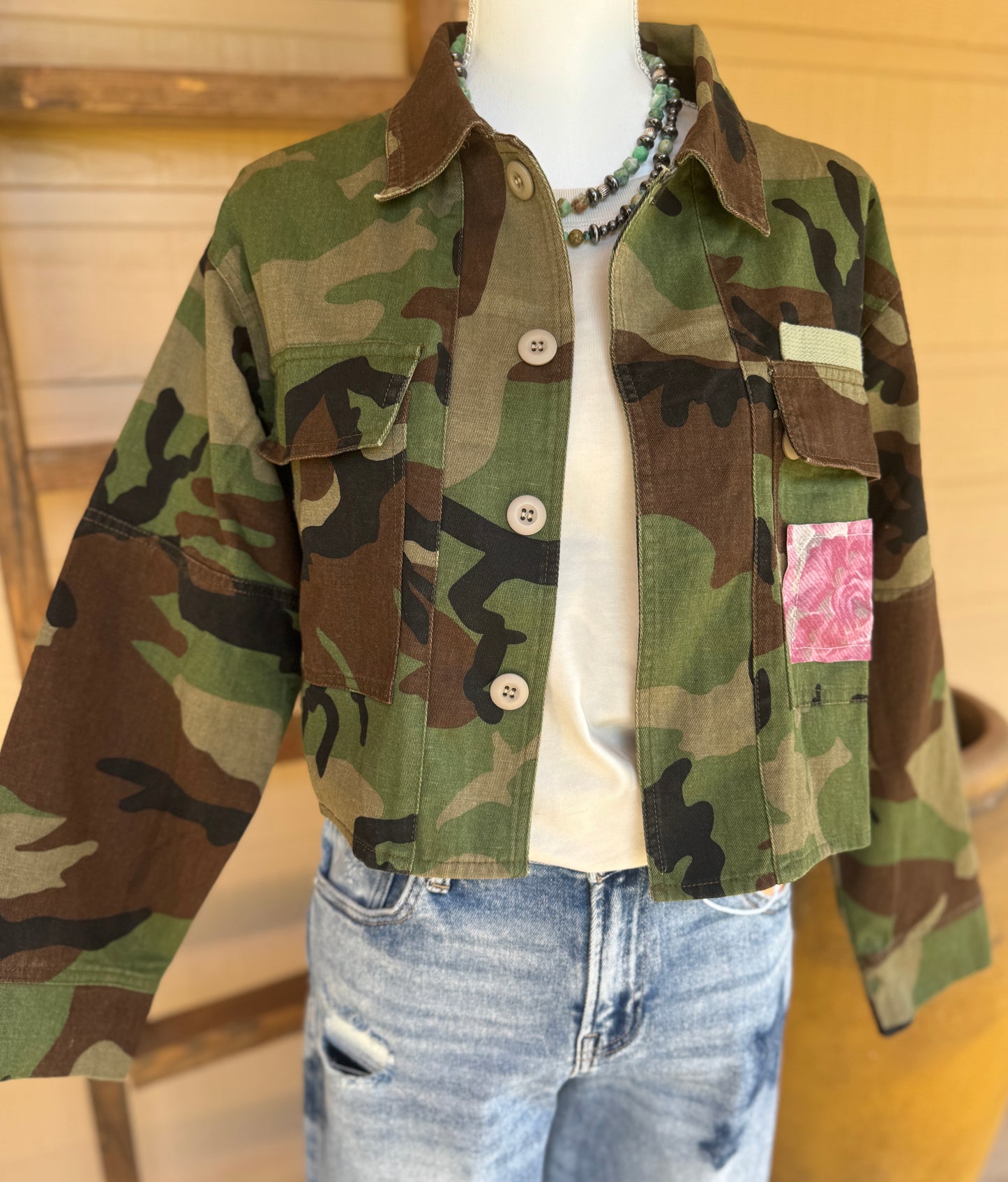 Camo {Swiftie} Floral Jacket