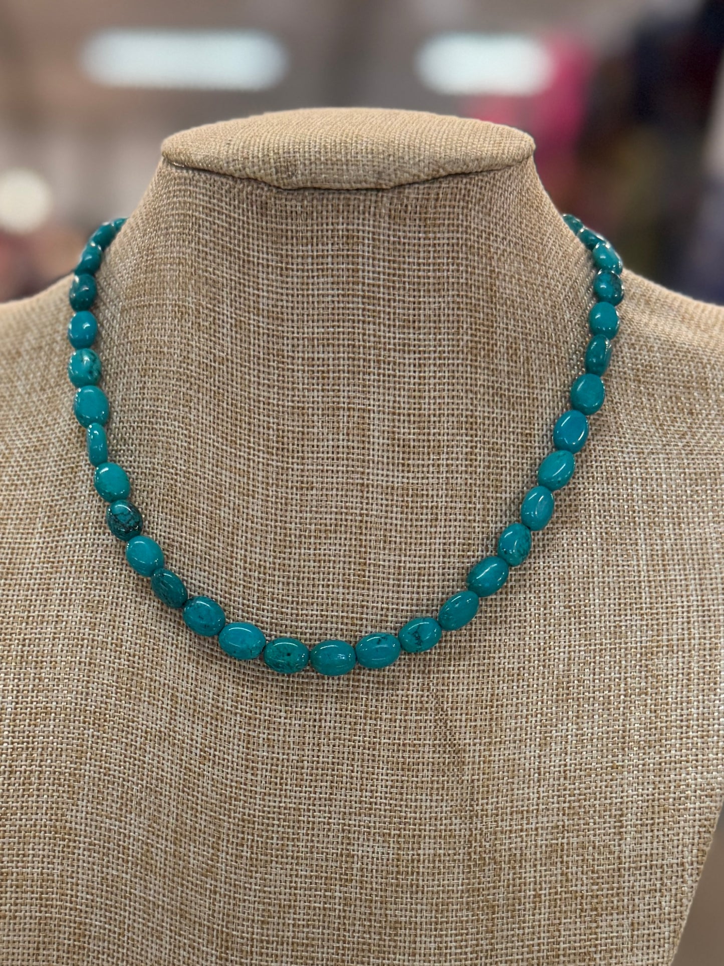 {Gypsy} Turquoise Beaded Necklace