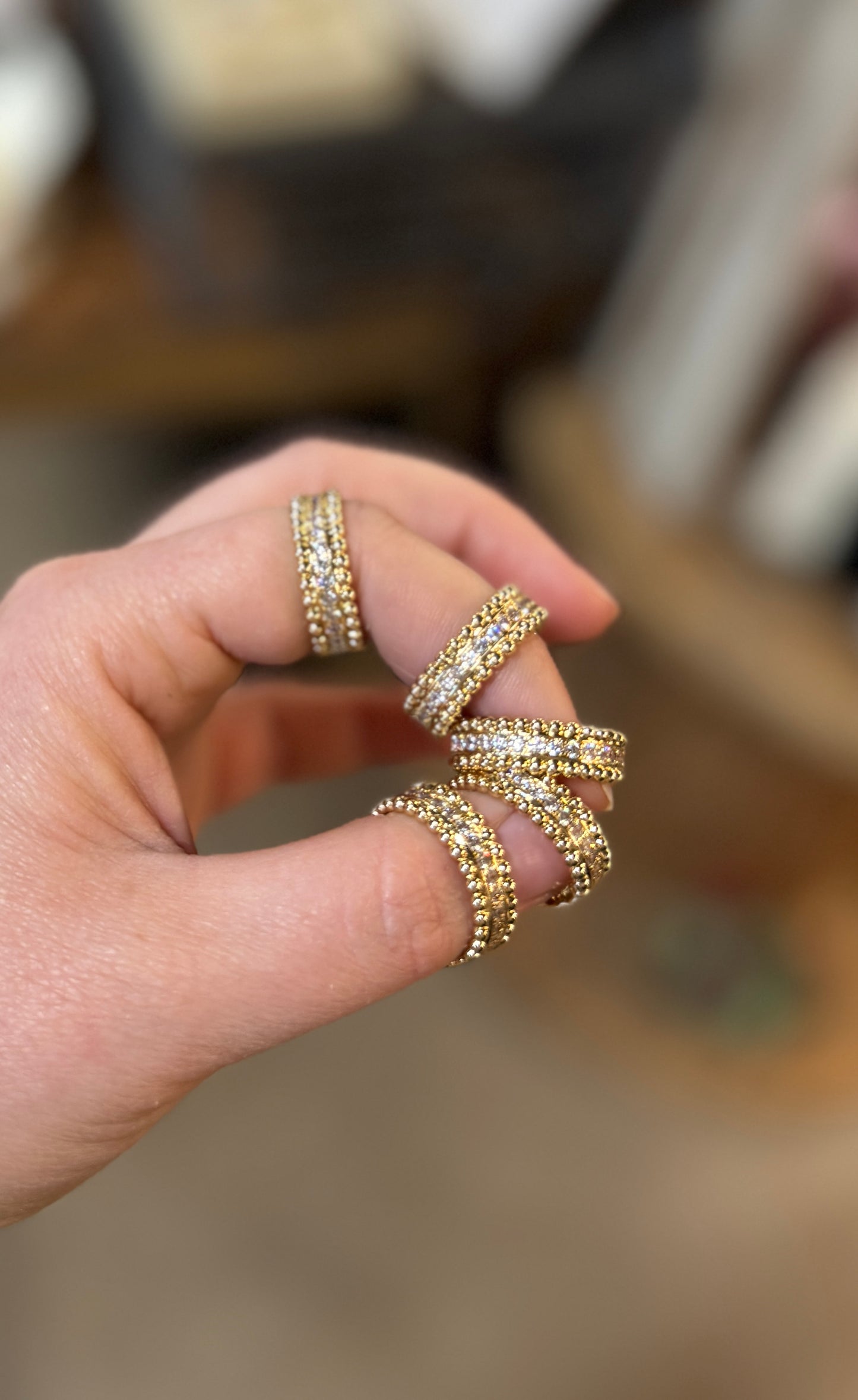 Sparkly Gold Band Ring