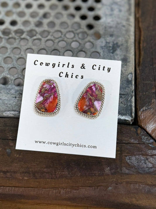 Dahlia Silver Studs