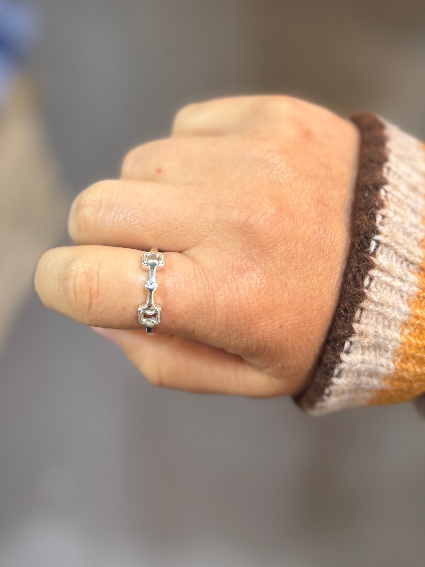 Silver Snaffle Bit Ring