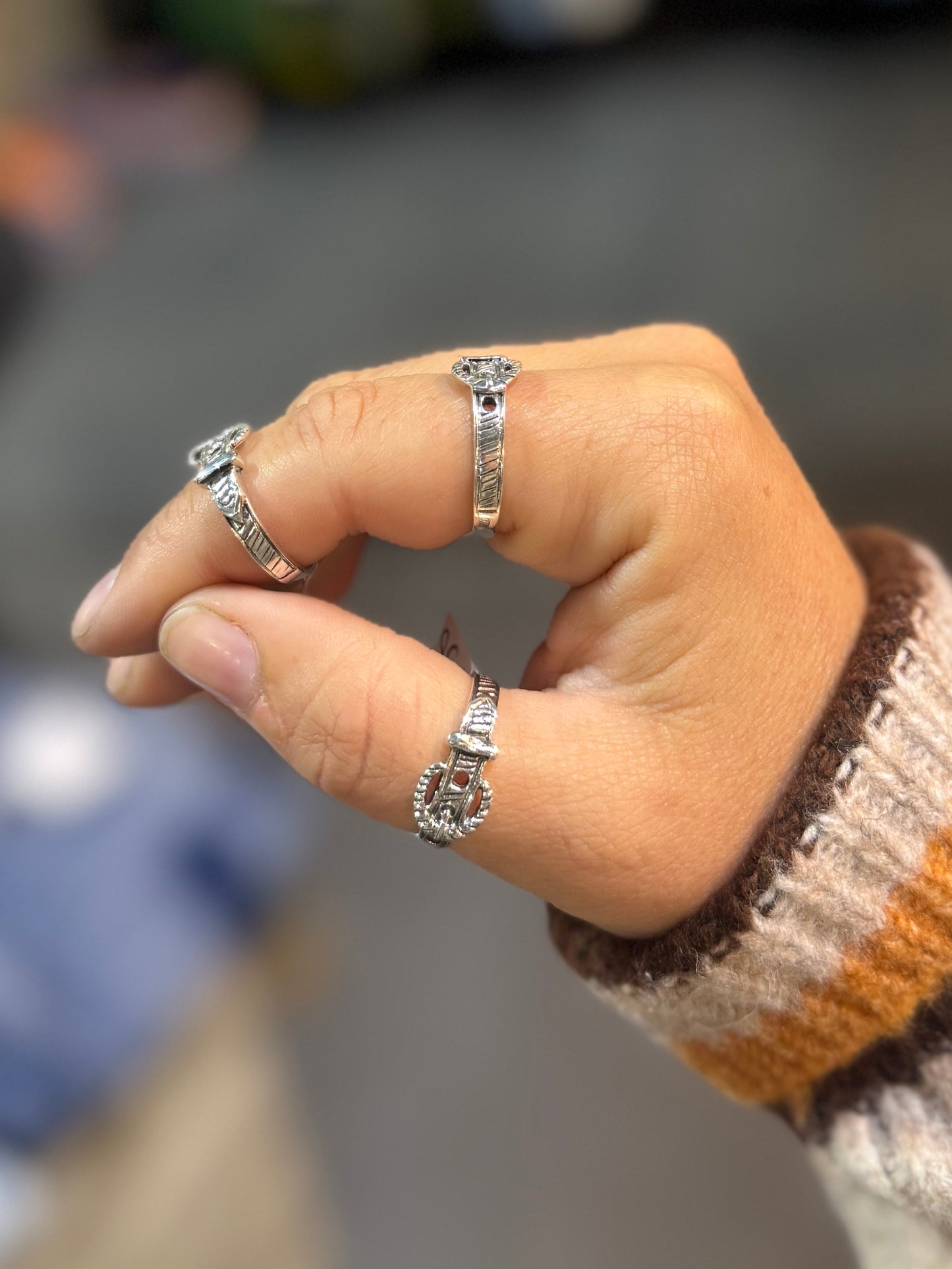 Silver Belt Buckle Ring
