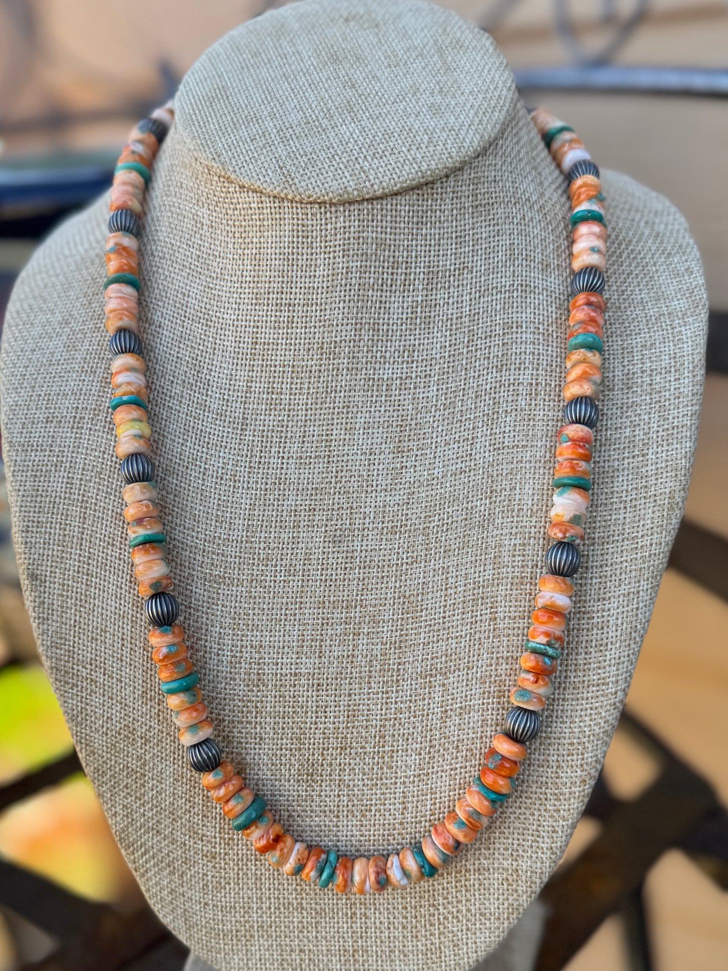 {Oranges} Spiny Oyster Necklace