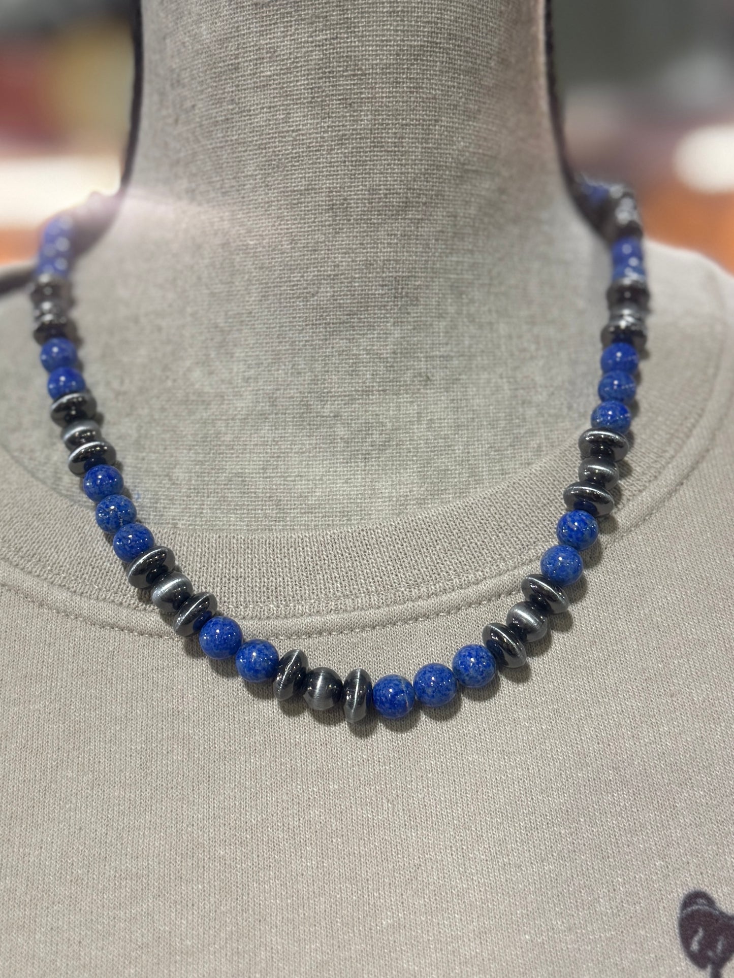 Lapis & Pearl Necklace
