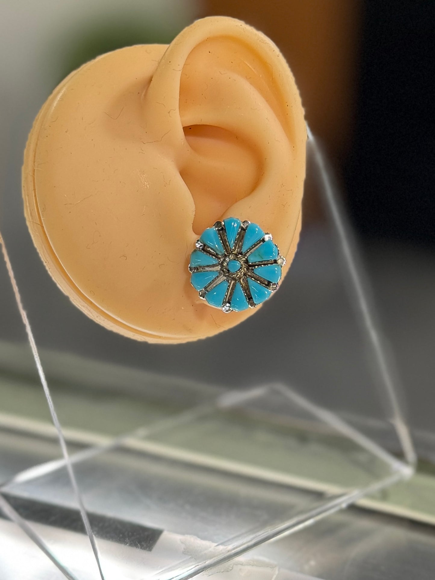{Blu} Turquoise Cluster Post Earrings
