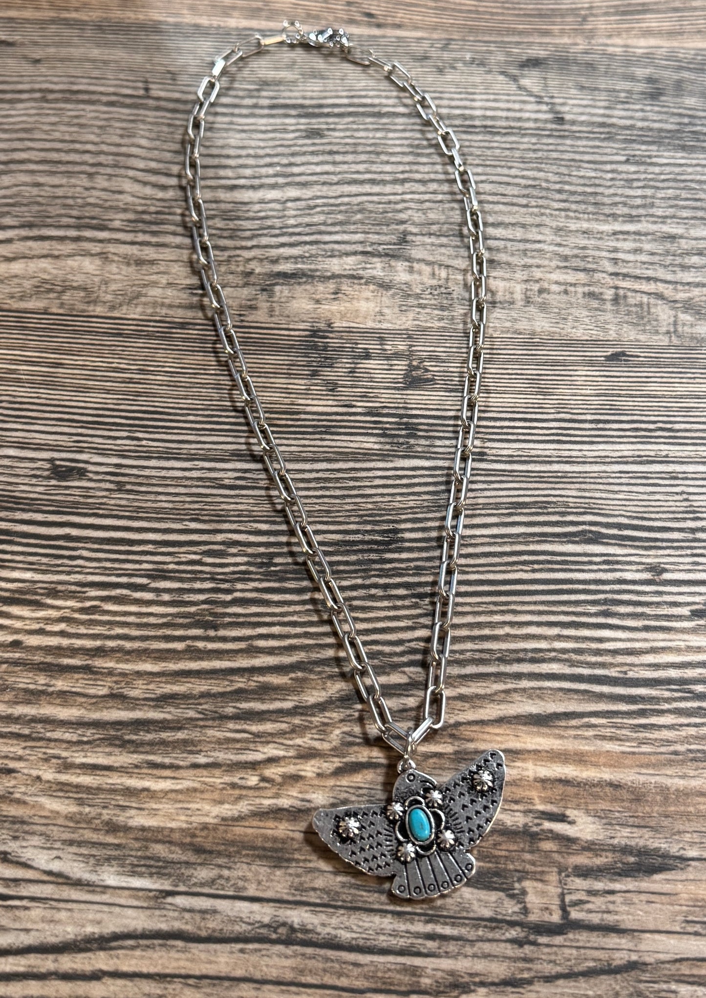 Turquoise Thunderbird Necklace