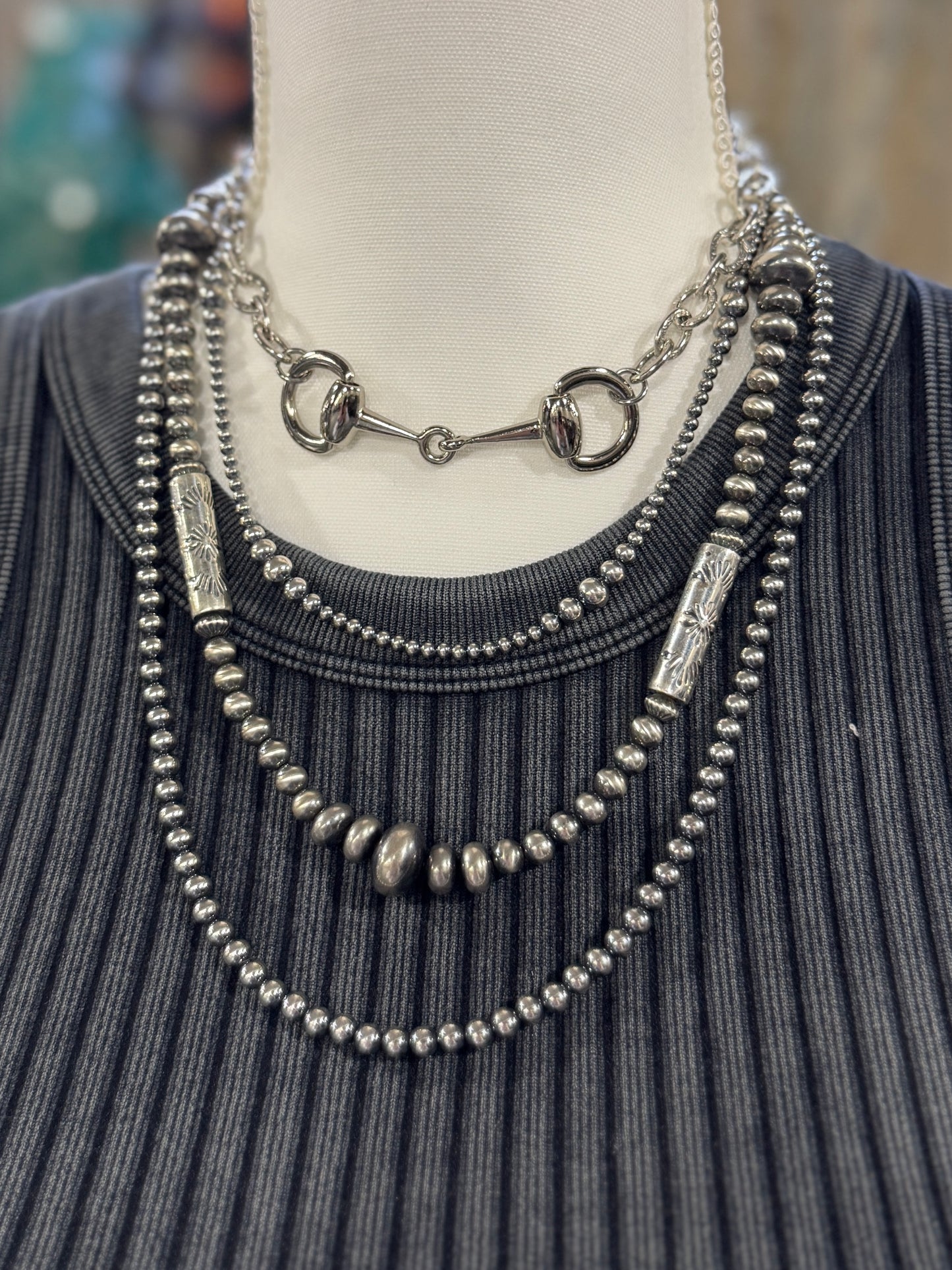 Silver Snaffle Necklace