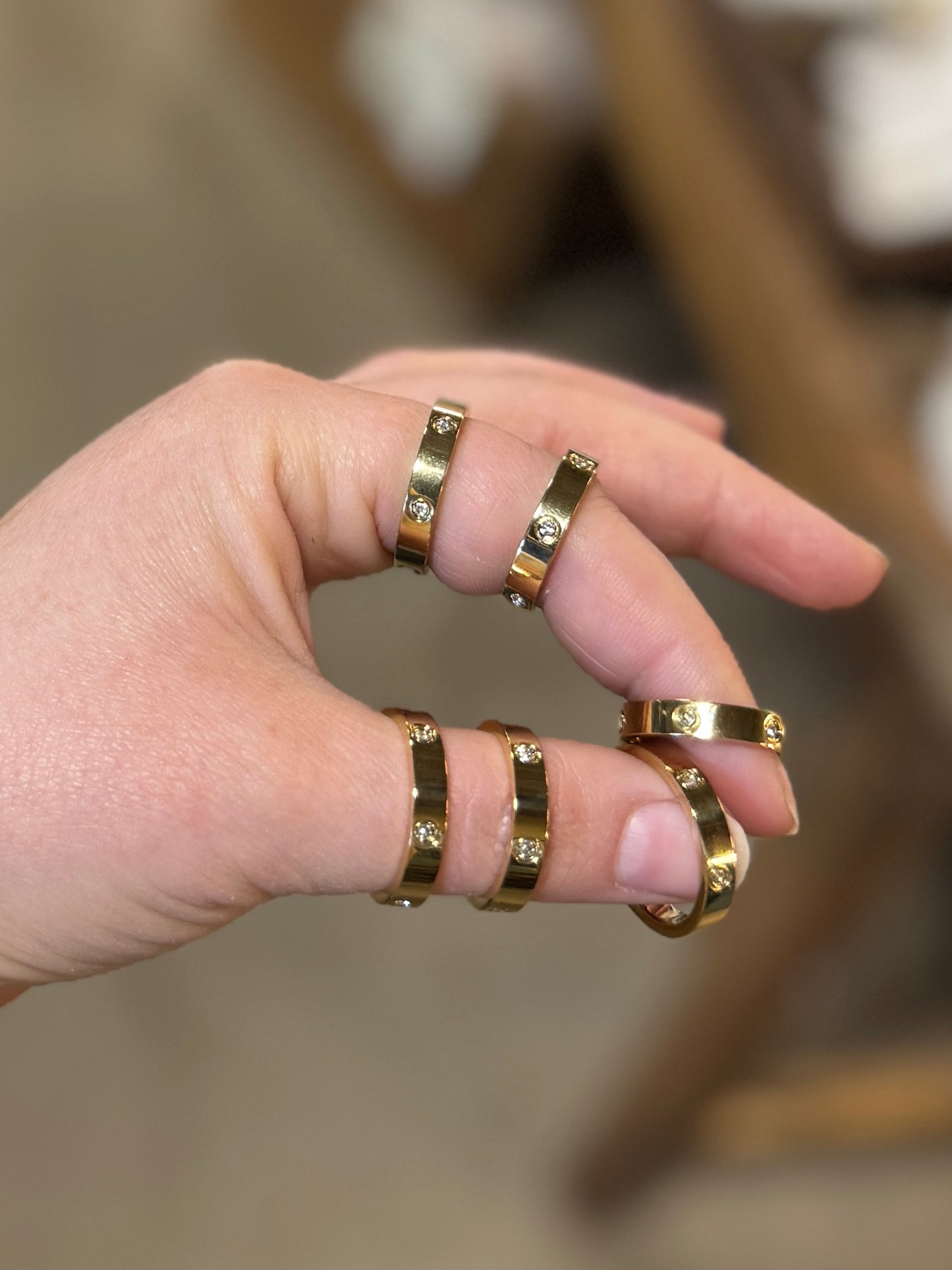 Gold Stacker Band Ring