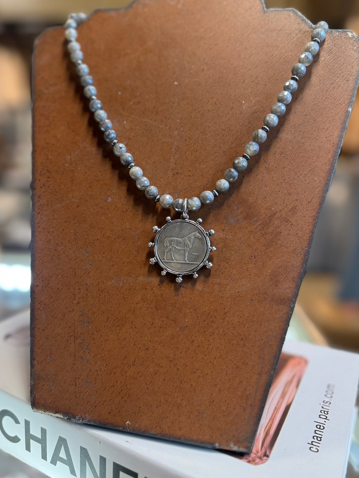 {Midnight Rider} Equestrian Coin Necklace