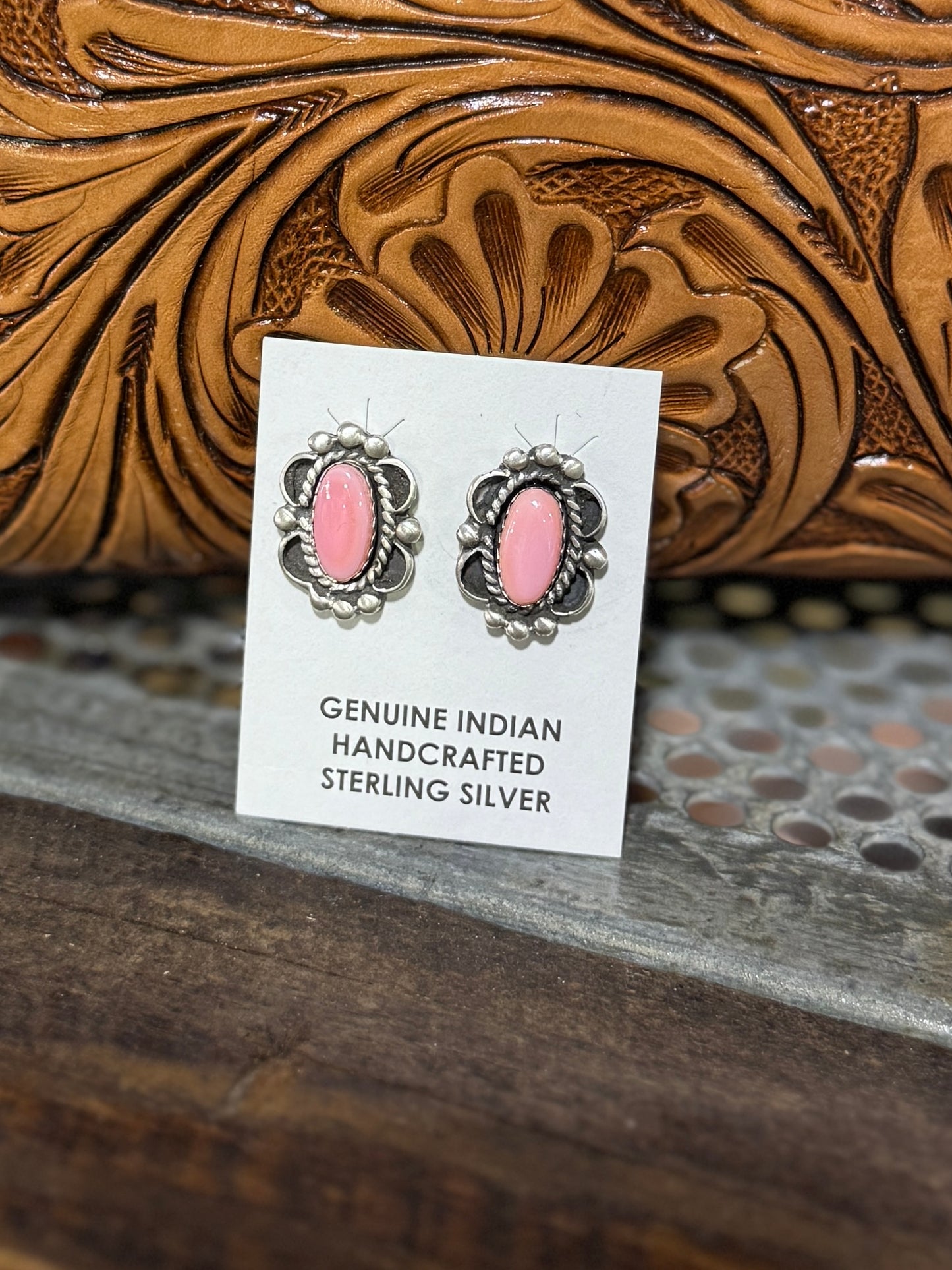 Pink Conch {Del Rey} Post Earrings