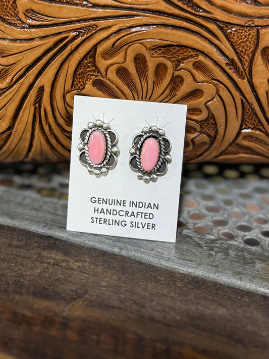 Pink Conch {Del Rey} Post Earrings