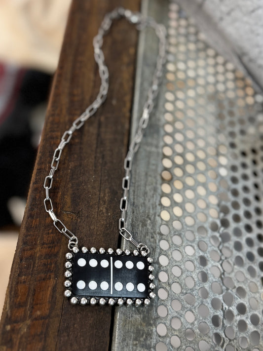 Black Domino Necklace