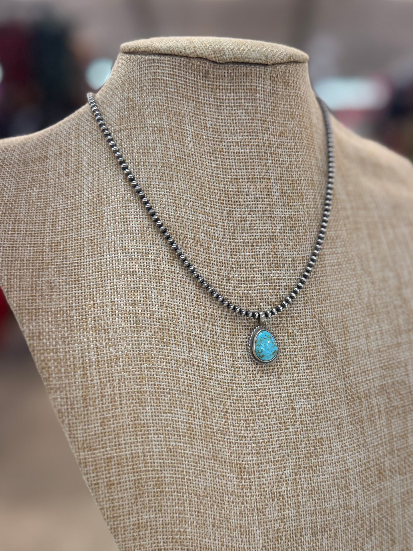 Kingman Drop Pendent Pearl Necklace