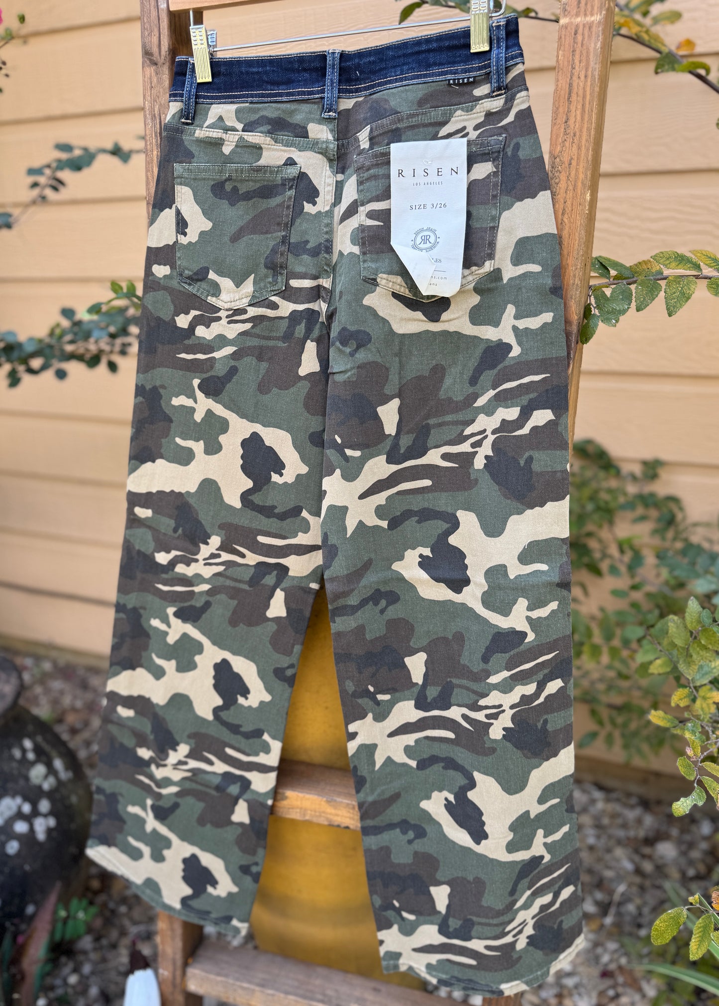 Risen Camo Wide Straight Leg Jean