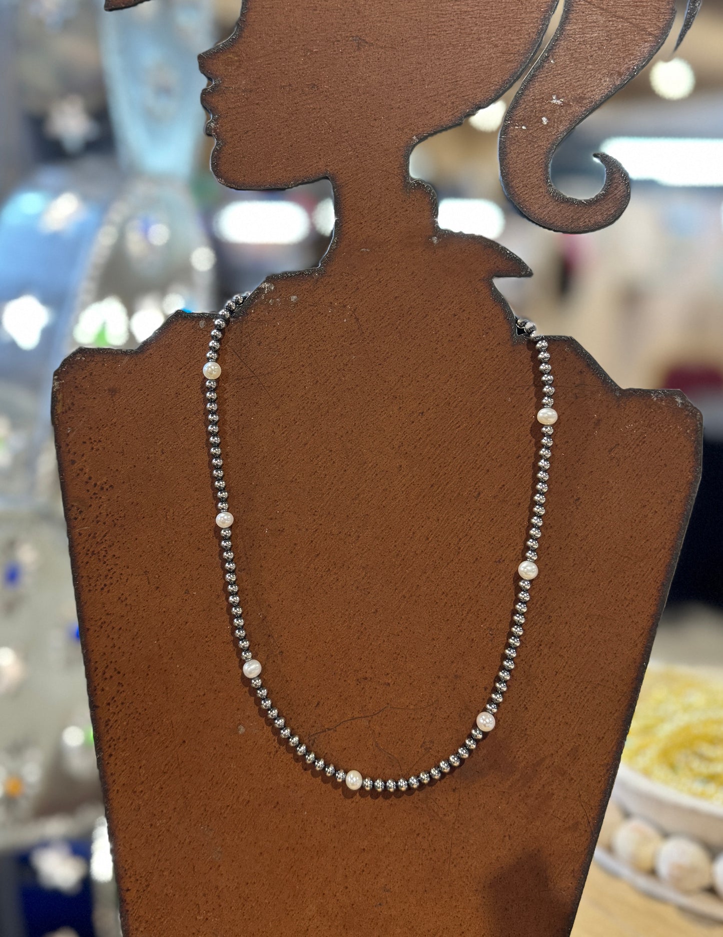 Freshwater Pearl & Navajo Pearl Necklace
