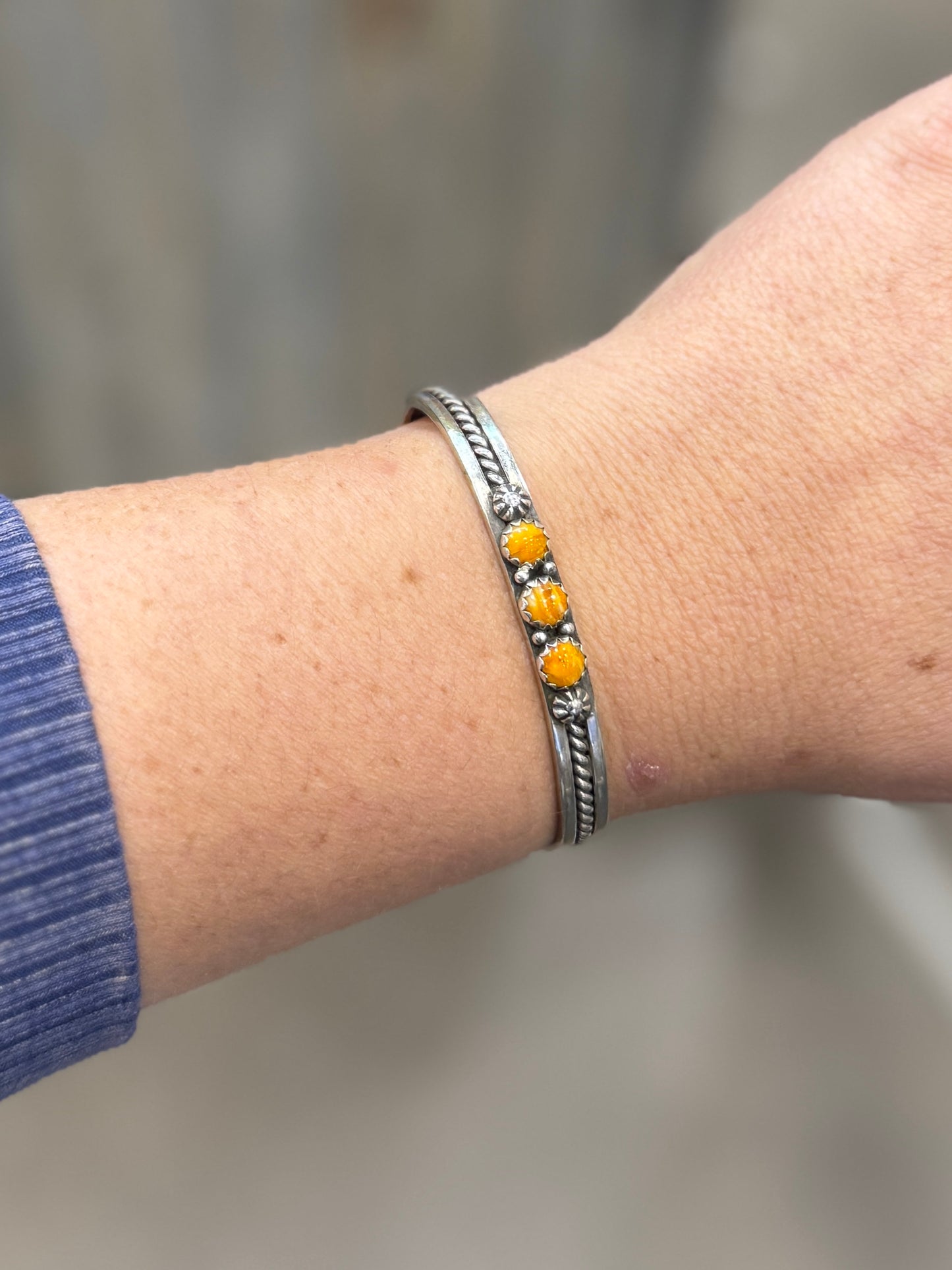 3 Stone Spiny Oyster Cuff