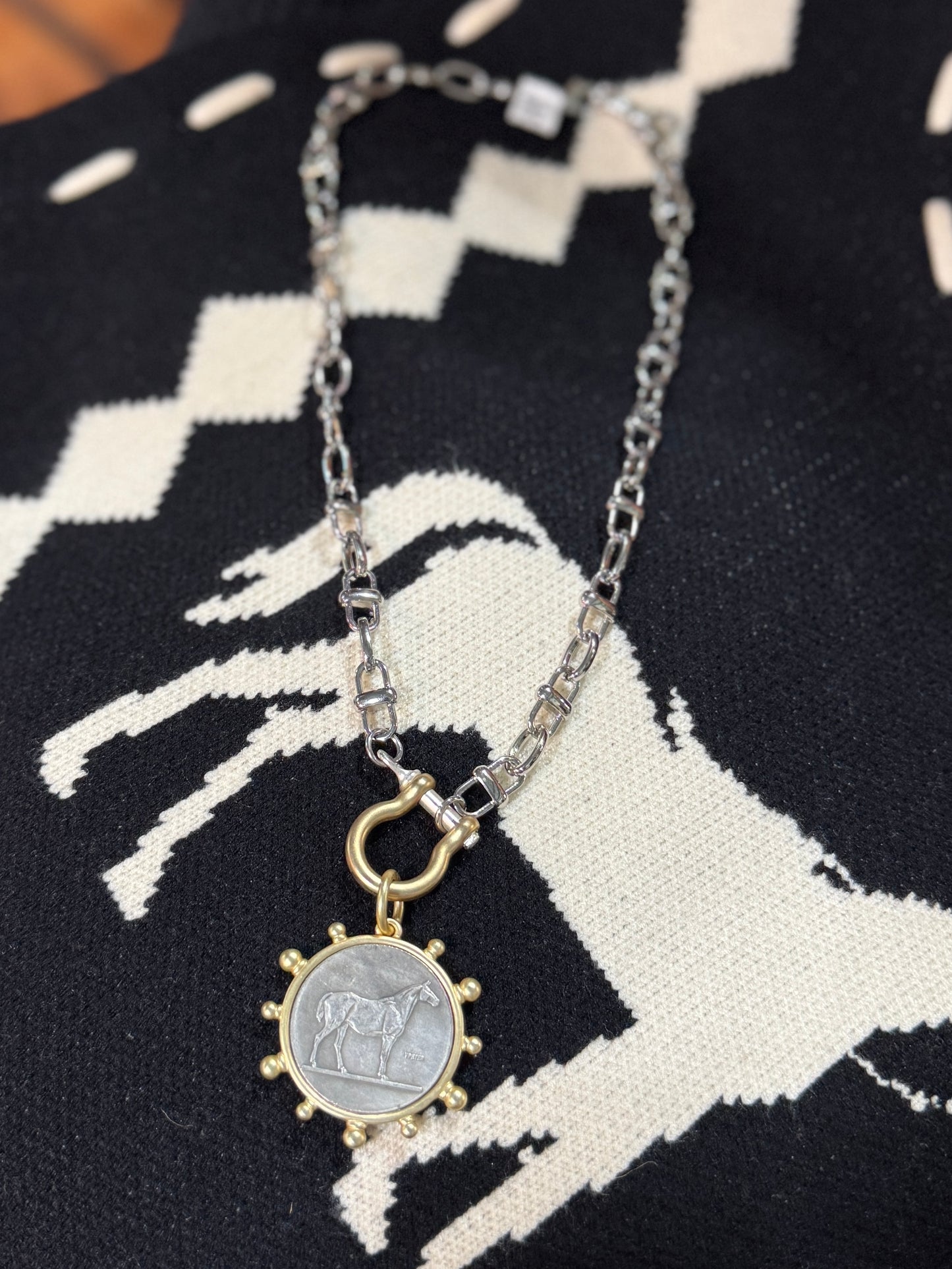 {Delta} Equestrian Coin Necklace