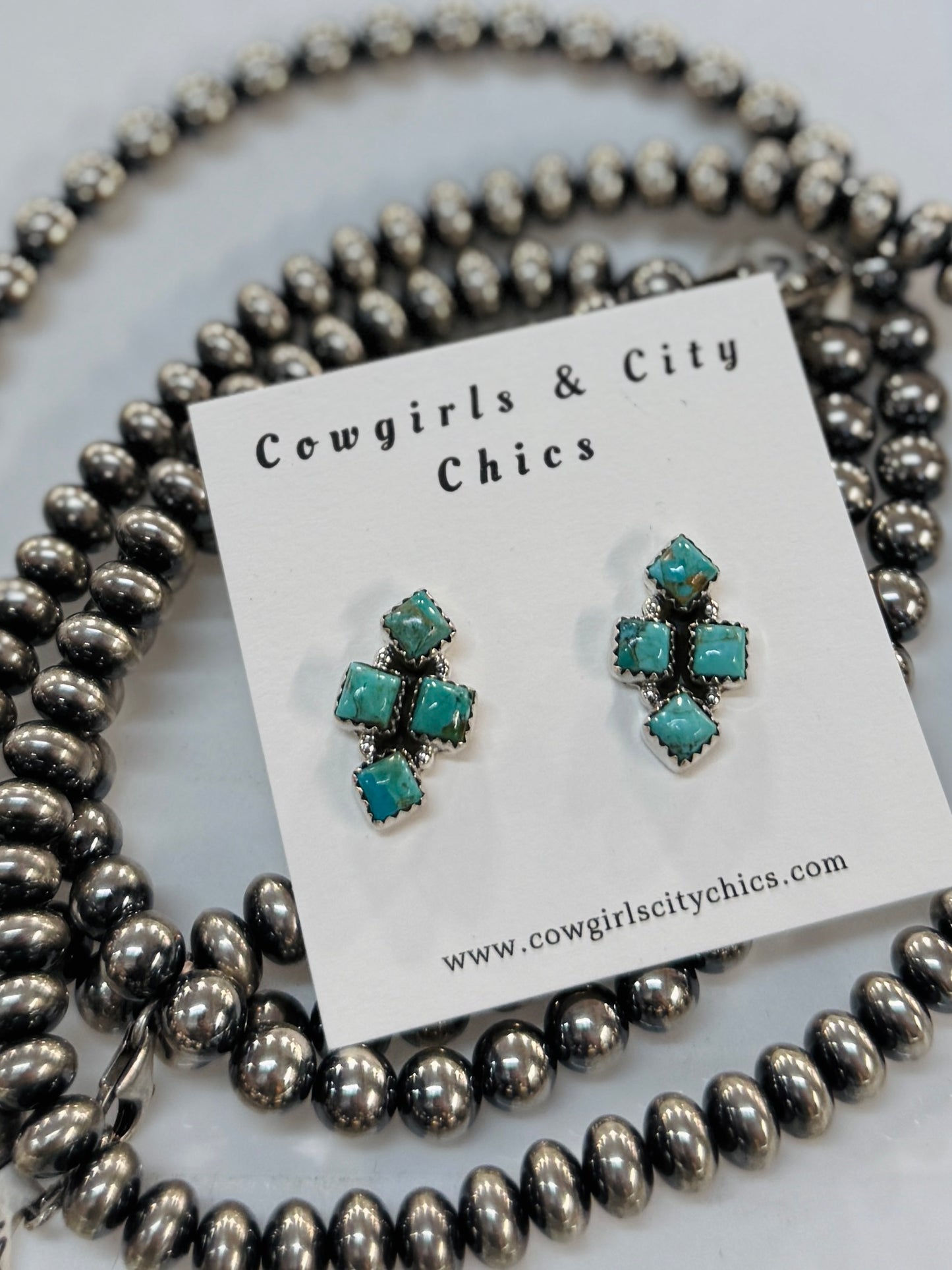 Kingman Square Stud Earrings