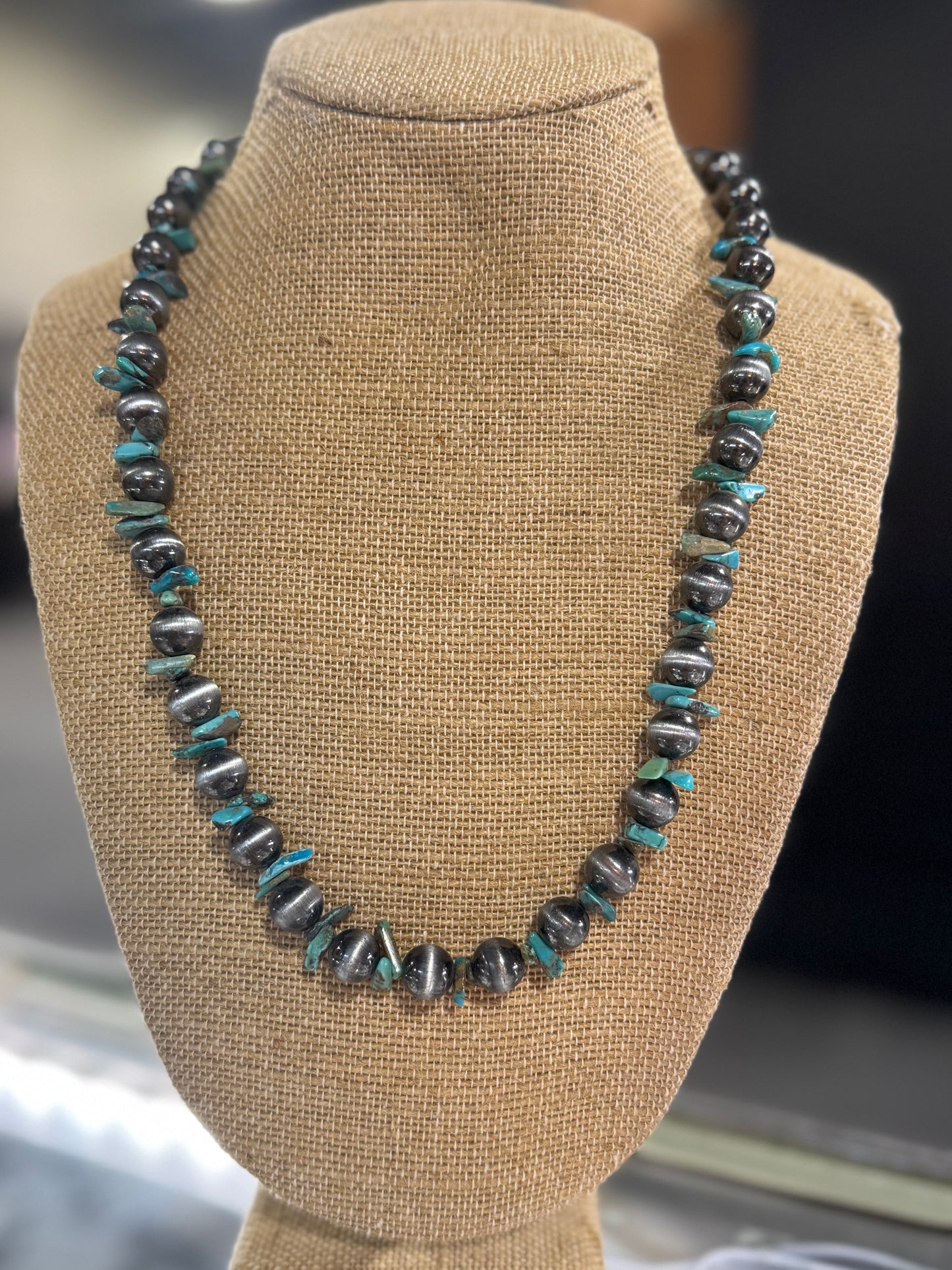 {Wild Range} Turquoise & Pearl Necklace