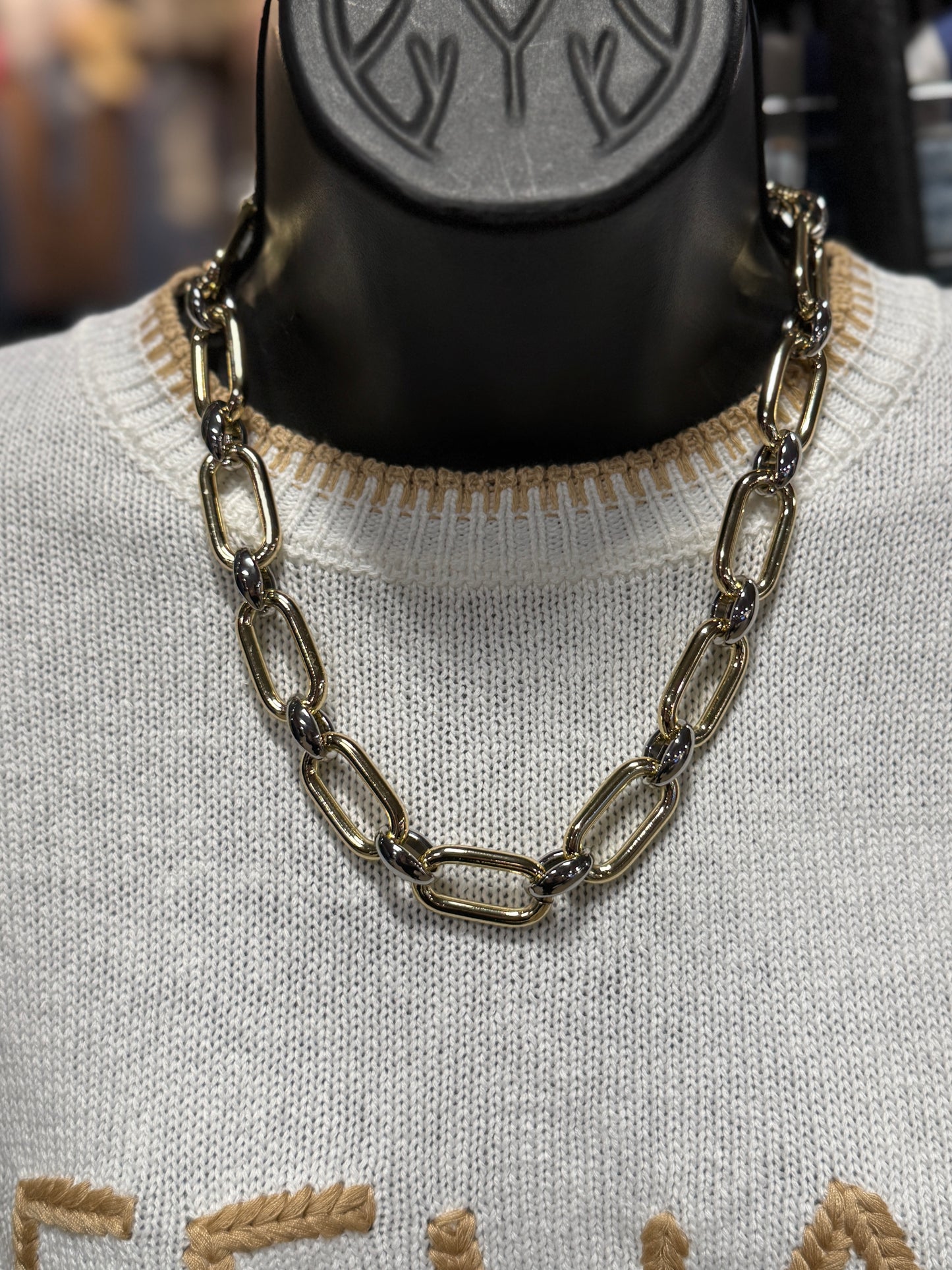 {Fort Worth} Two-Tone Chunky Chain Necklace