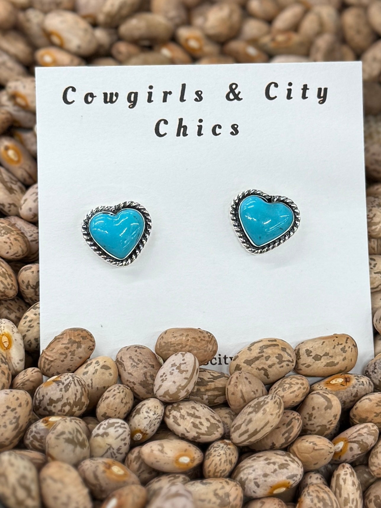 Turquoise Heart Earrings