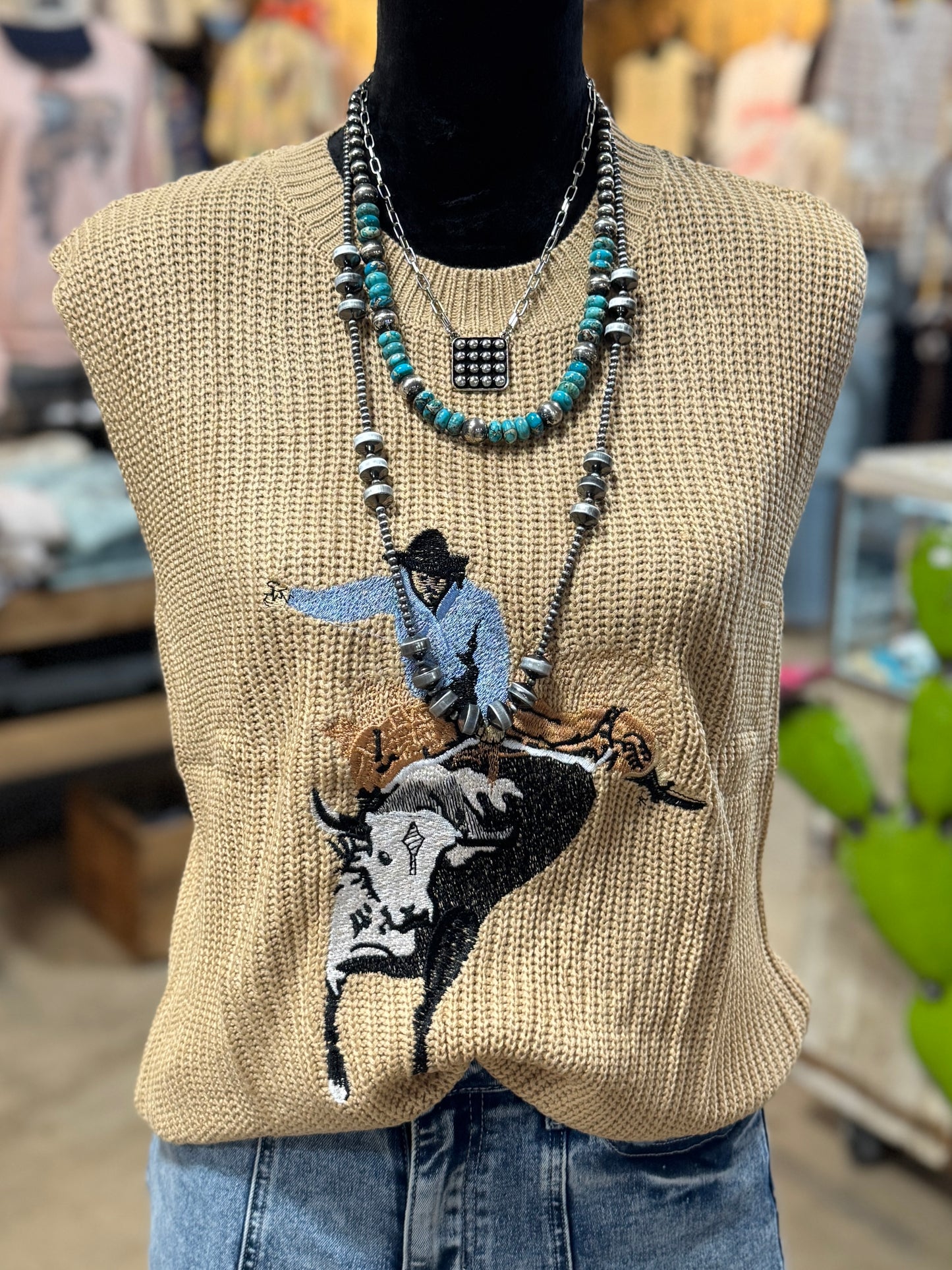Buckin' Bull Sleeveless Sweater Tank
