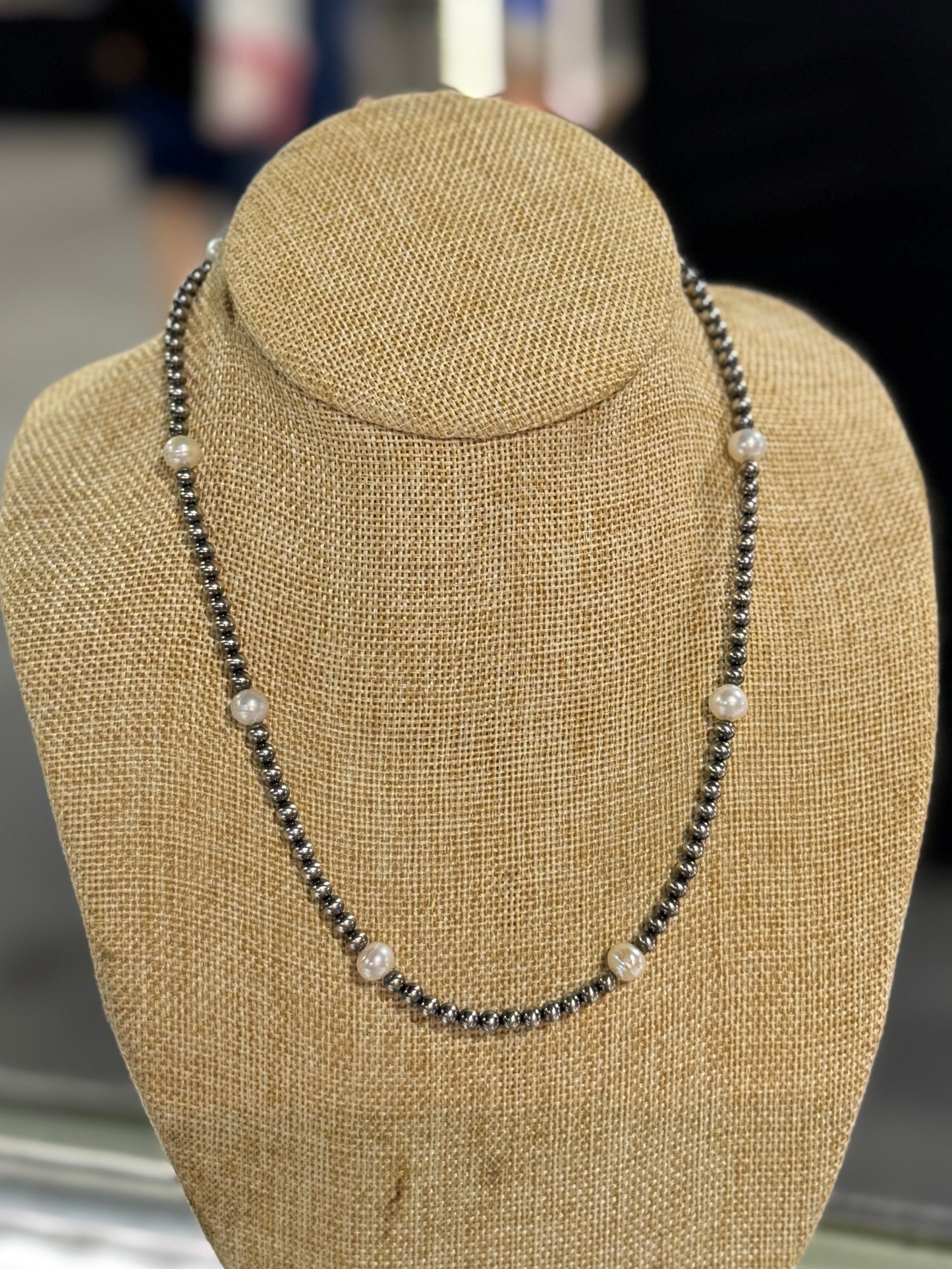 {Beaches} Freshwater Pearl & Silver Pearl Necklace