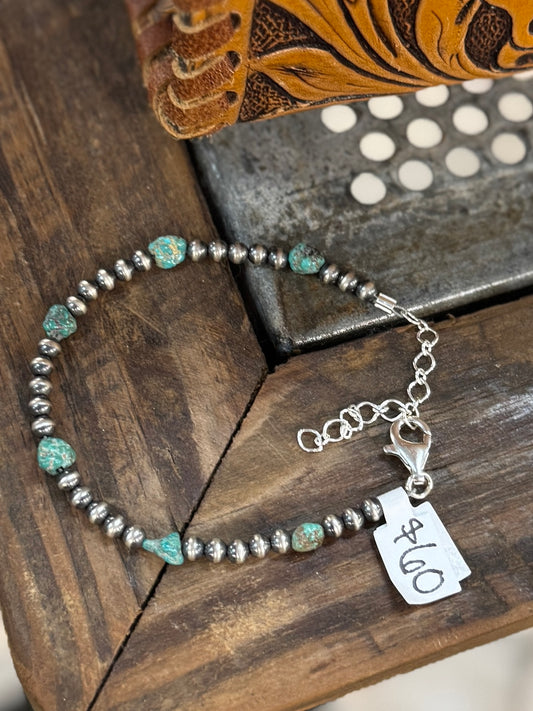 {El Paso} Kingman & Pearl Bracelet