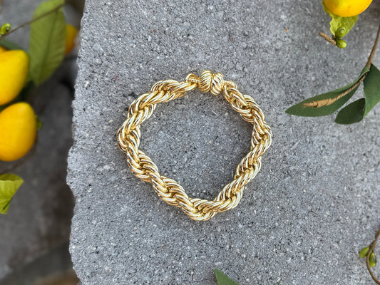 {Get Twisted} Rope Plated Stainless Bracelet