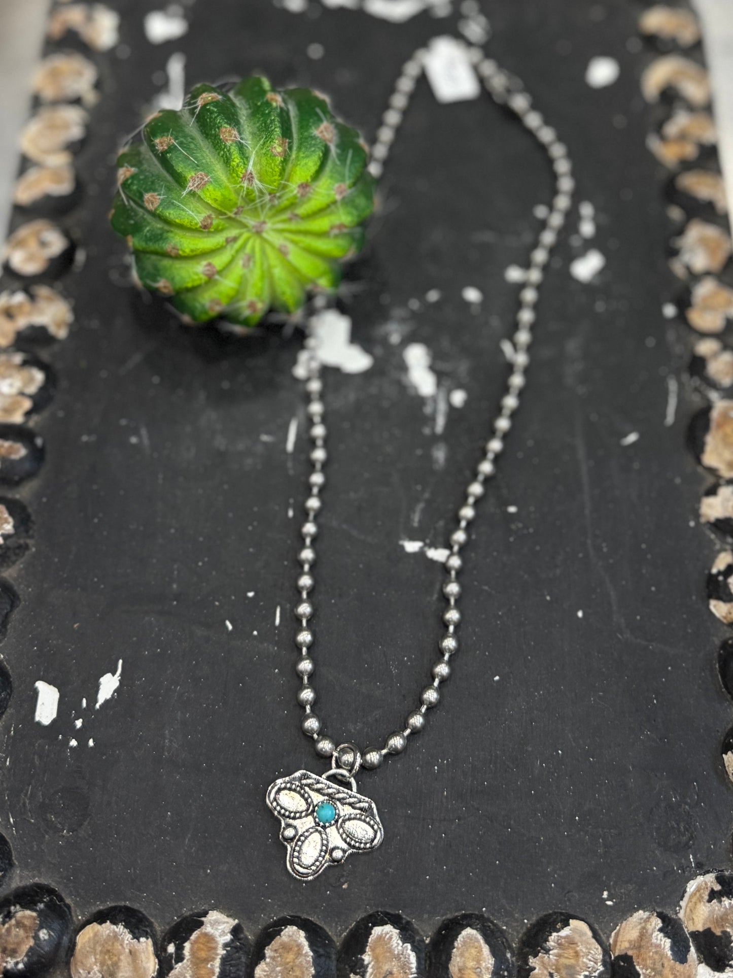 Boot Stitch Charm Necklace