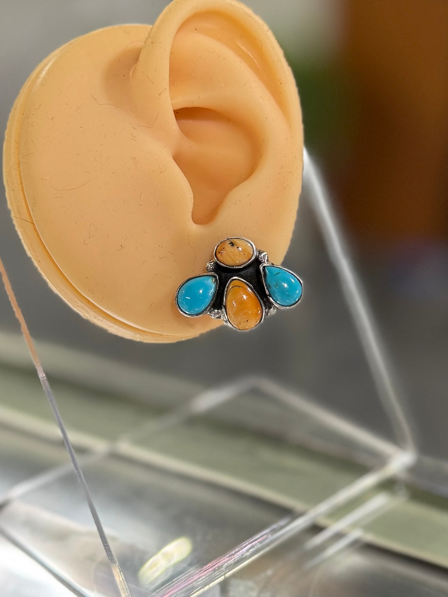 Kingman & Spiny Stud Earrings