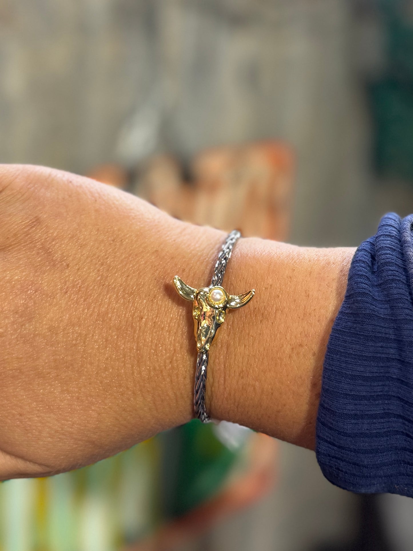 Cow Skull Cuff