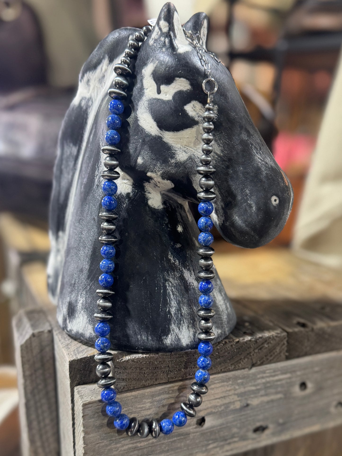 Lapis & Pearl Necklace