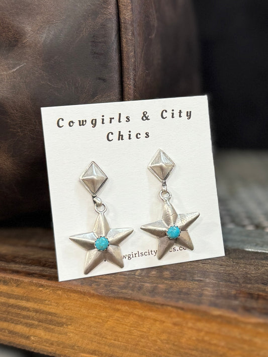 Sterling Star Post Earrings