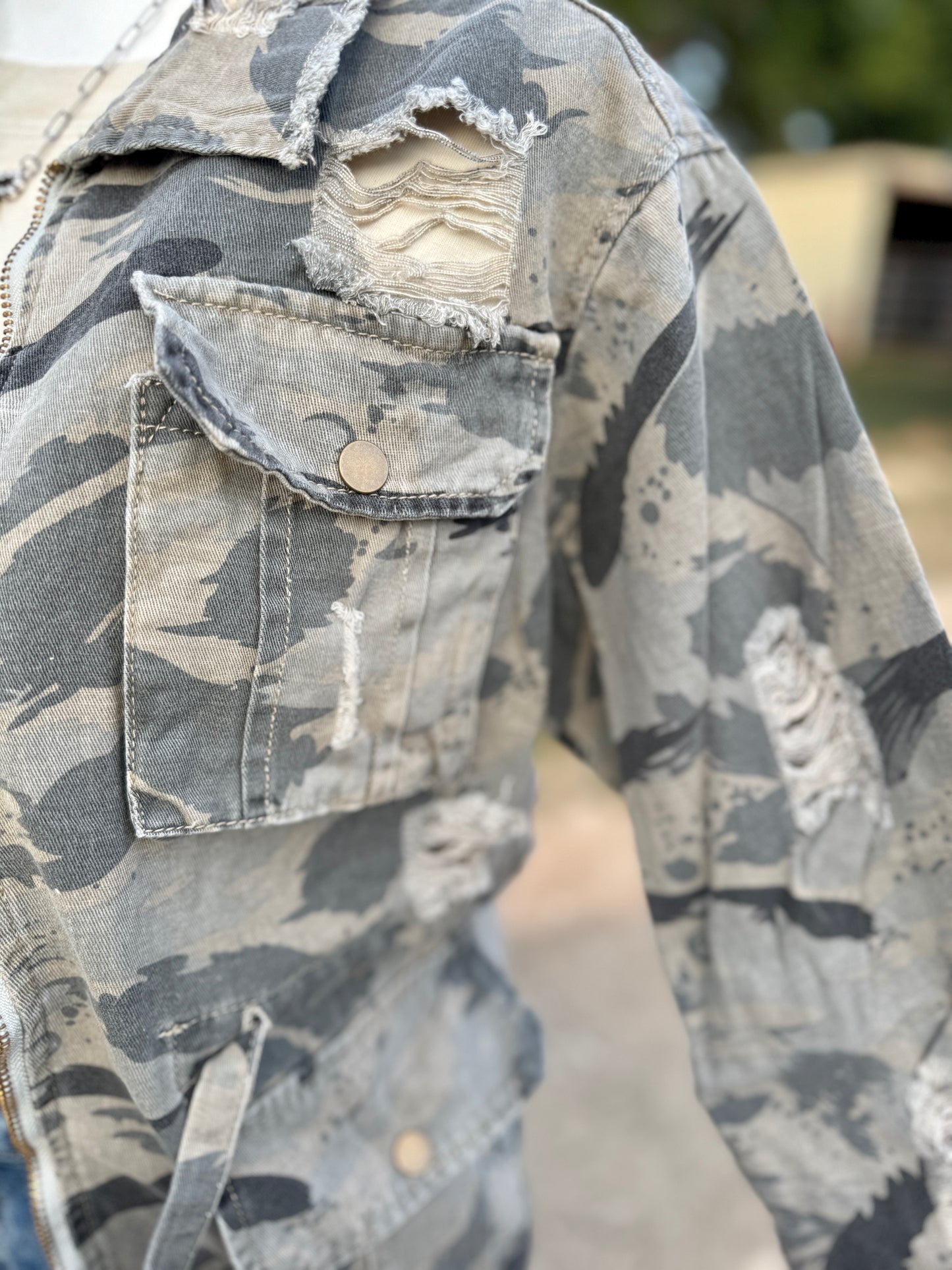 {Sweet Camo Twill} Jacket