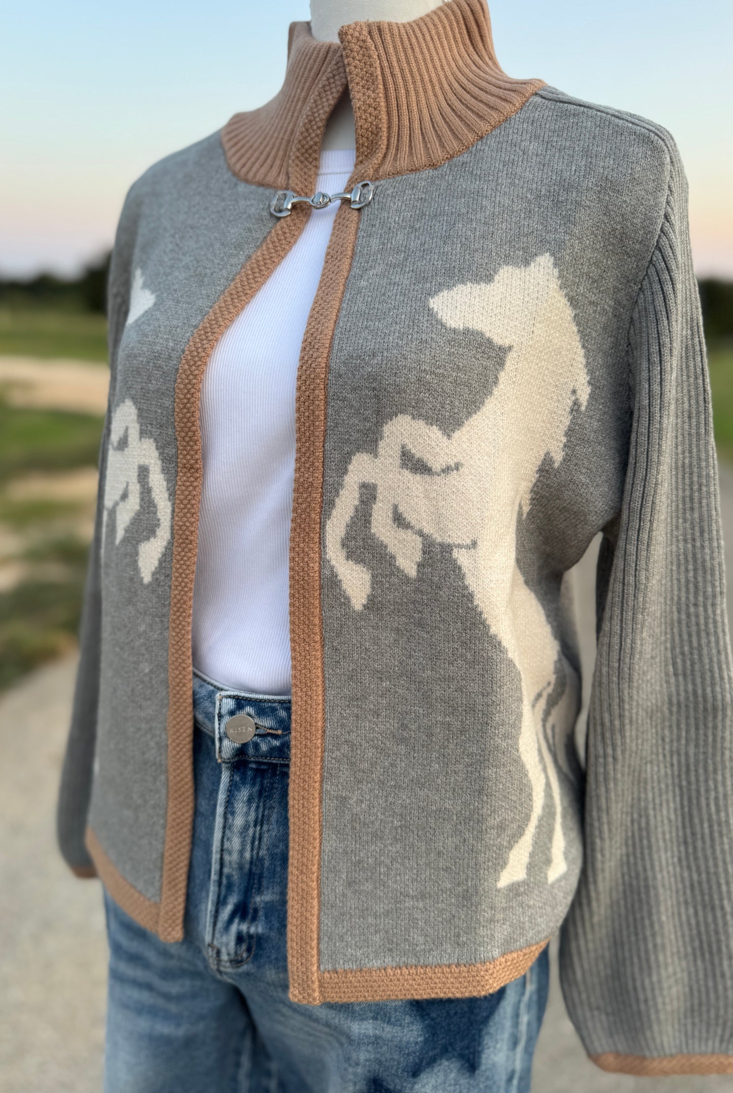Horse Snaffle Knit Cardigan