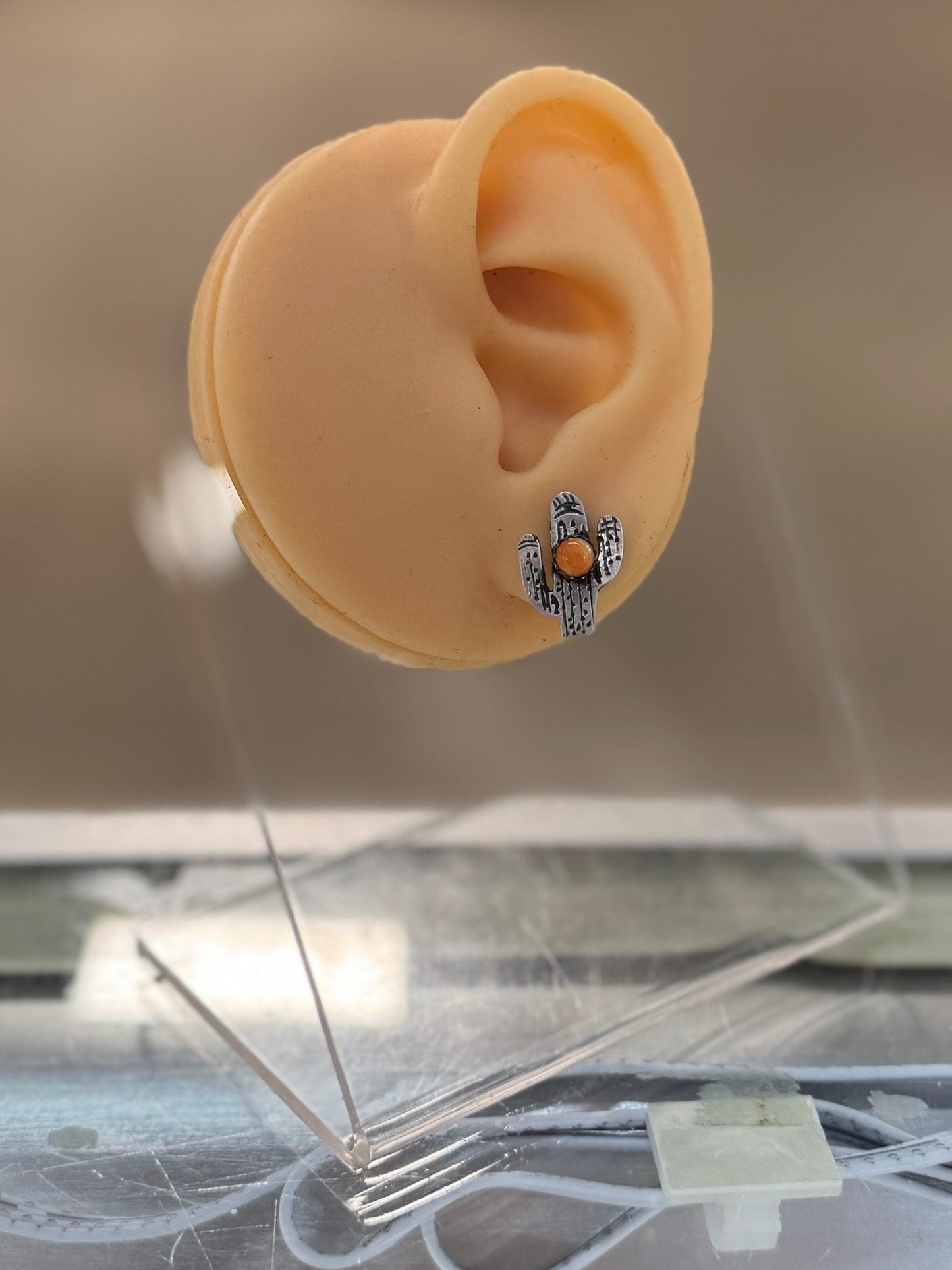 Spiny Oyster Cactus Stud Earrings