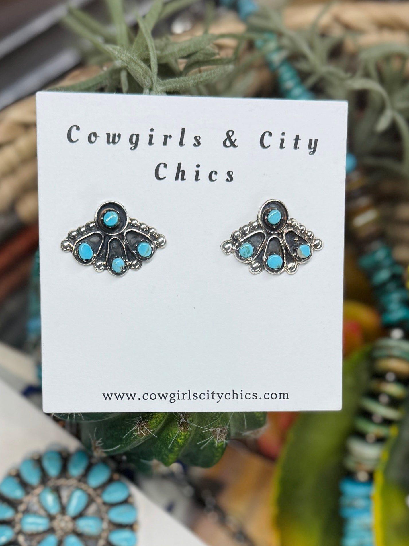 Southwest Turquoise Stud Earrings
