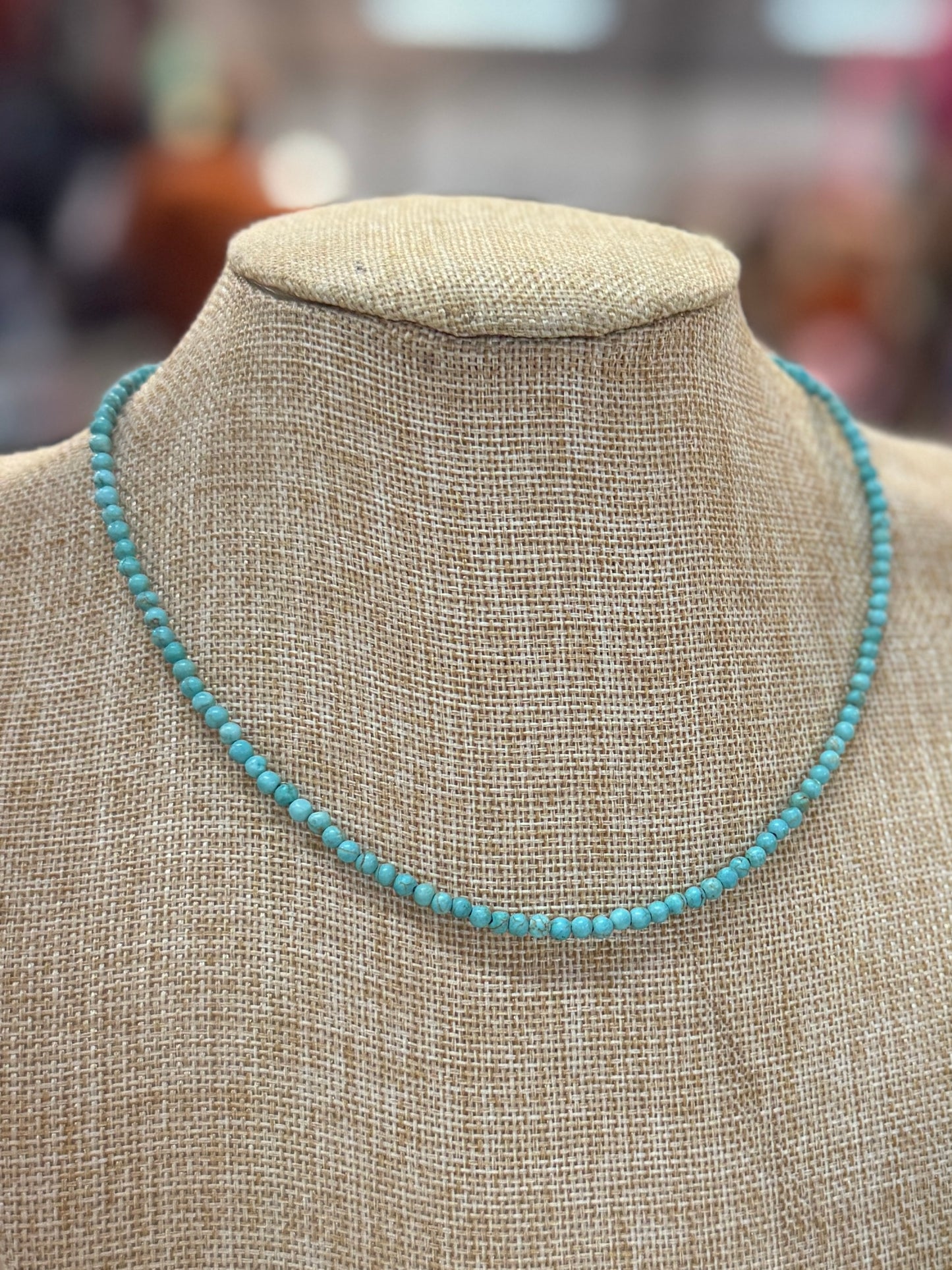 Small Turquoise Beaded Necklace