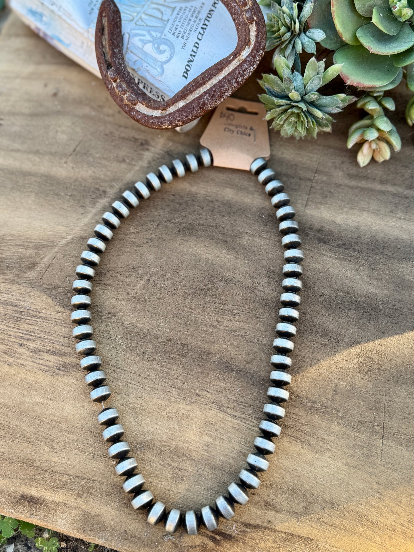 Chunky Rondelle Pearl Necklace